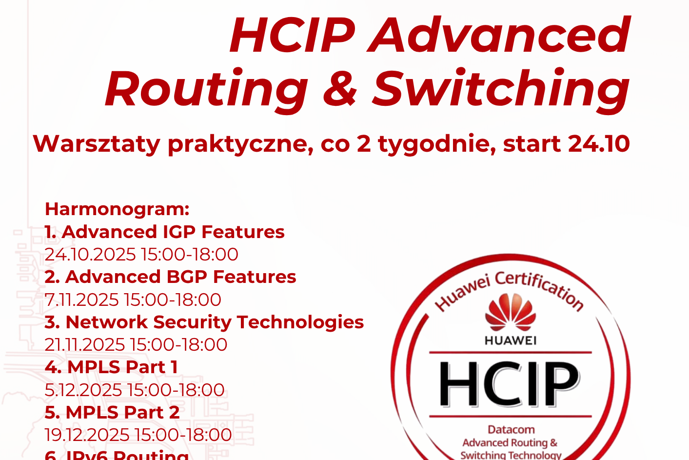 Warsztaty HCIA i HCIP!